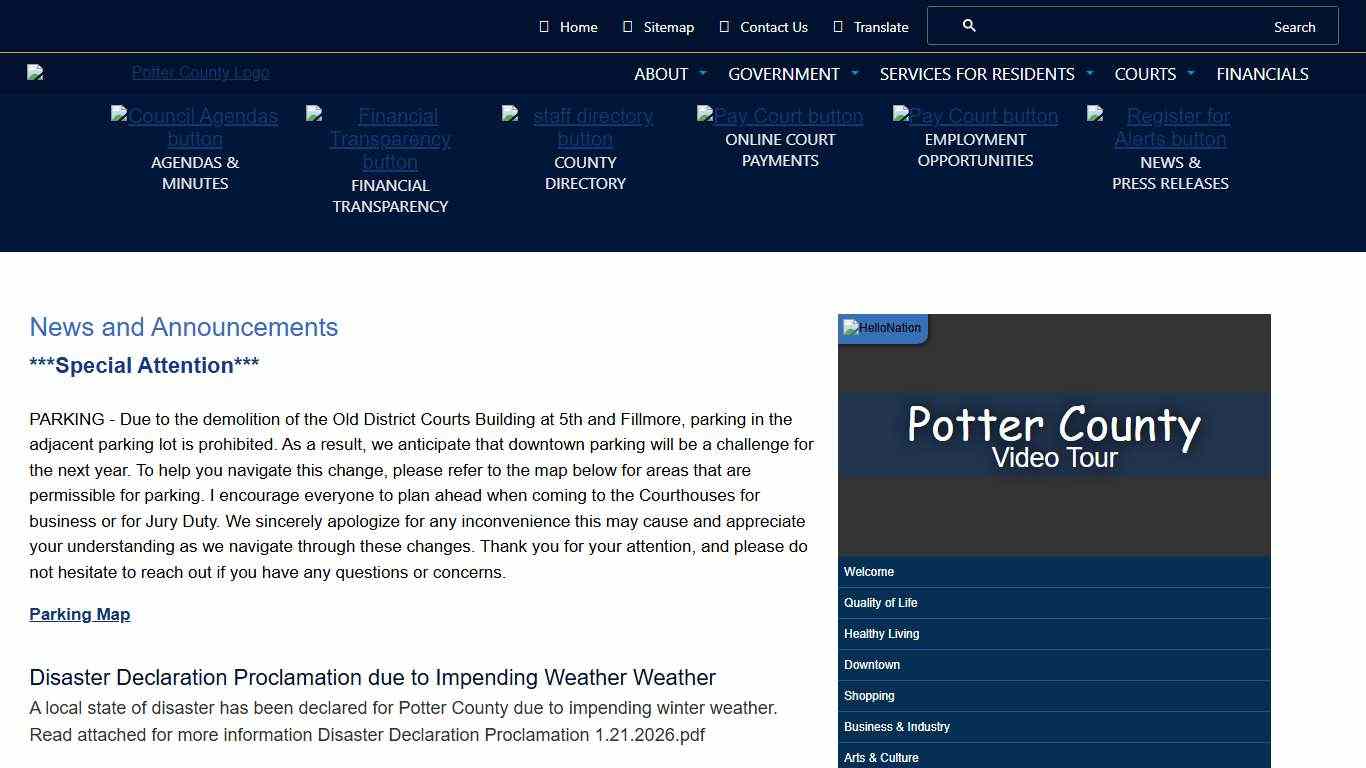 Potter County Home | Potter County, Texas